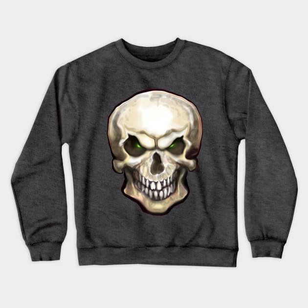 Evil Skull Crewneck Sweatshirt by Kevin Middleton